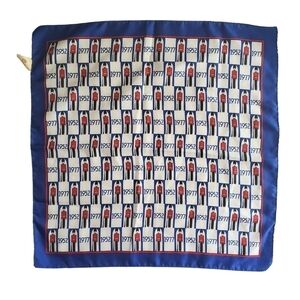 Vintage C&A 1952 Queen Elizabeth Coronation & 1977 Silver Jubilee Square Scarf